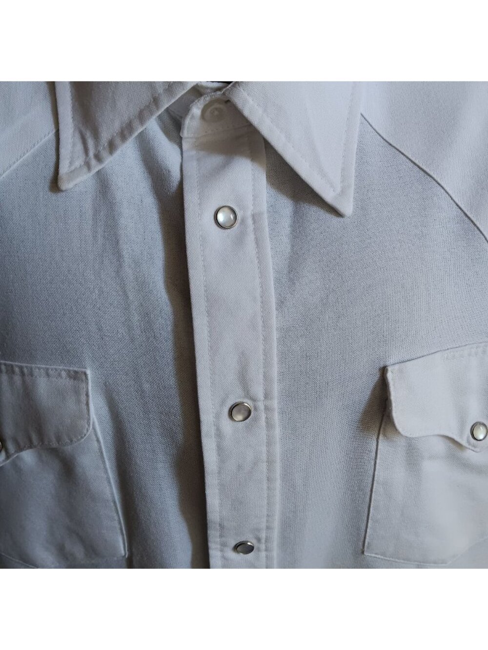 XXL True Vintage Western Cowboy Shirt Ruddock USA White Snap Rancher 1980's USA
